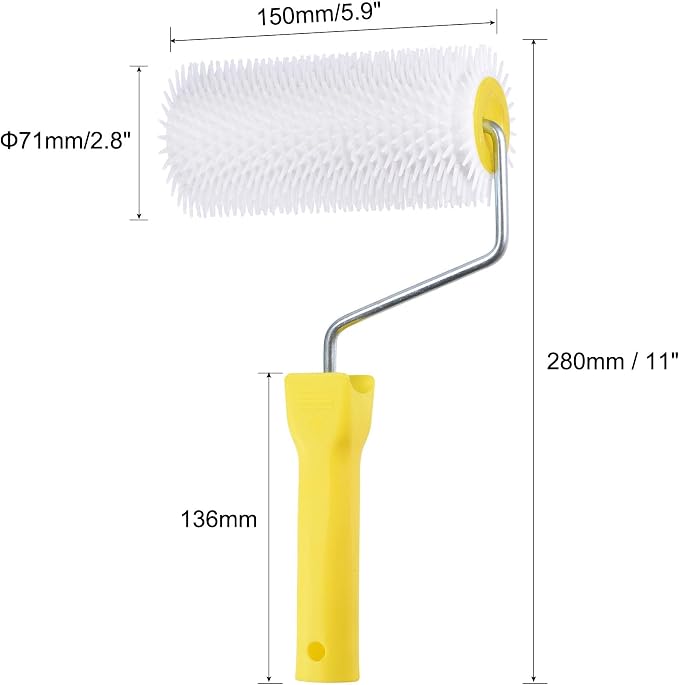 uxcell 6" Spiked Screeding Compound Roller Latex Floor Self Leveling Screed - Image 2