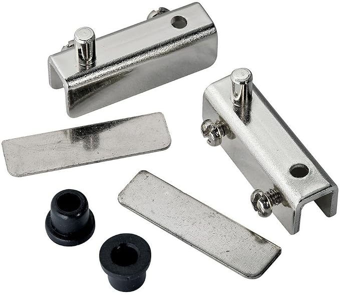 Glass Door Pivot Hinge, Polished Brass Pair - Image 2