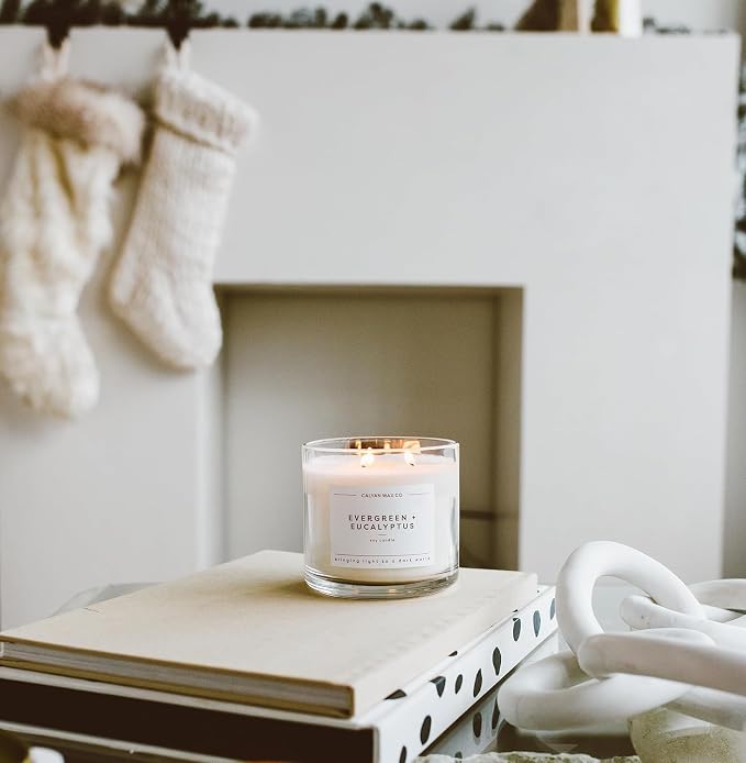 Evergreen & Eucalyptus 3 Wick Scented Candle - Image 8