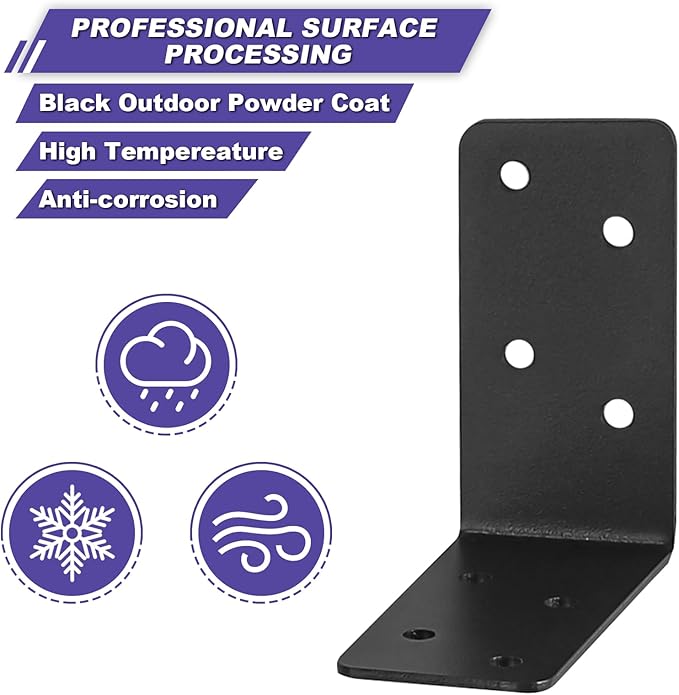 20Pcs Corner Braces, Right Angle Bracket | 2mm Steel Raised Garden Bed Corner - Image 4