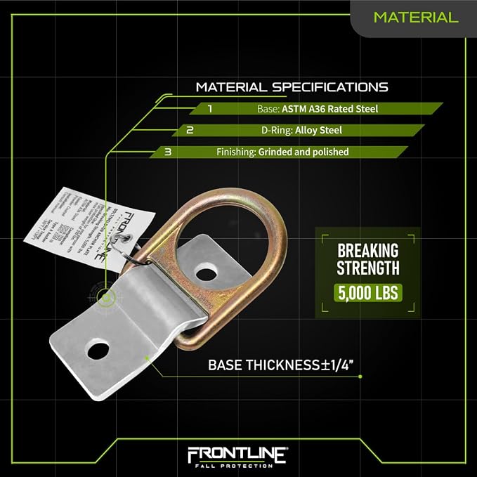 Frontline SBW01 Weld/Bolt-on Steel and Concrete Anchor | ASTM rated steel | can - Image 6