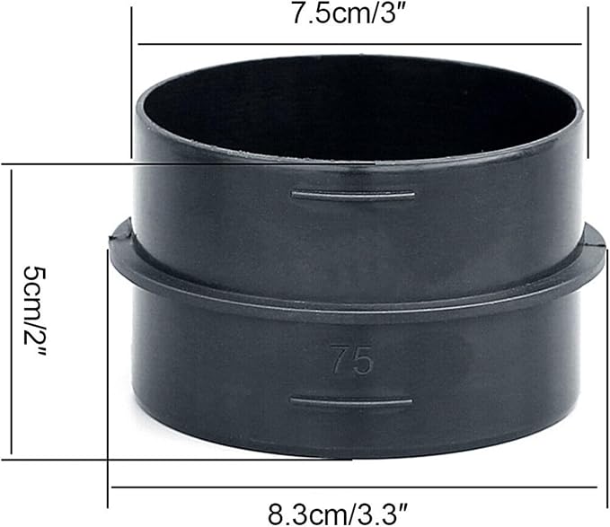 BODYA 2Pcs 75mm Pipe Ducting Joiner Connector Pipe Vent Outlet - Image 4