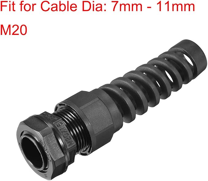 uxcell M20 Cable Gland Waterproof IP68 Nylon Joint Adjustable Locknut - Image 2