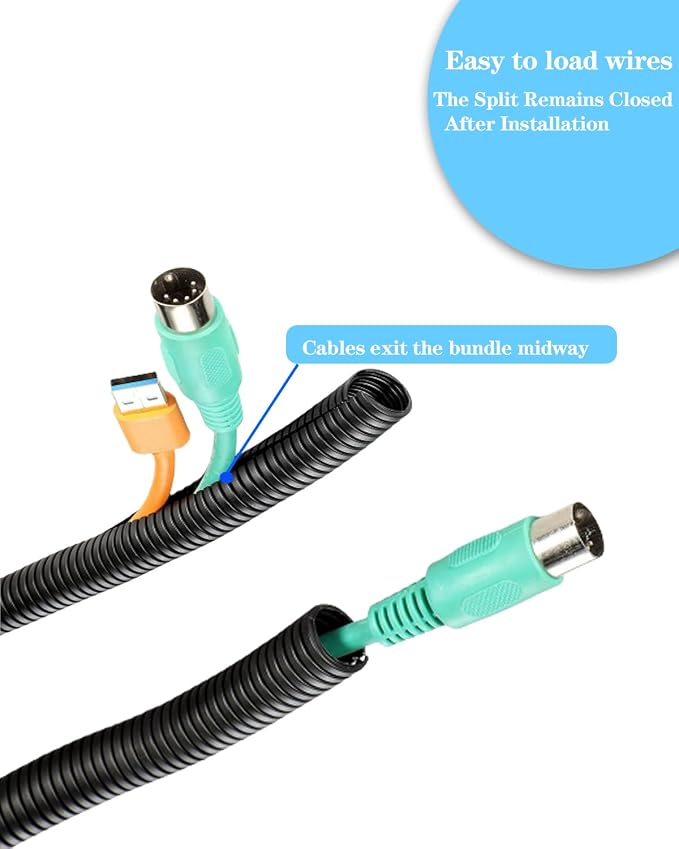 1/4 Inch Wire Loom Split Tubing - Image 3