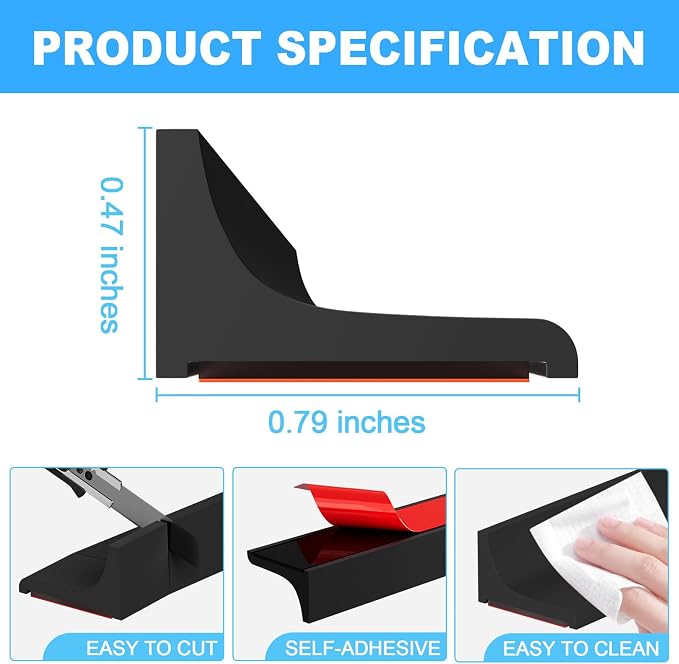 Duzzy 39 Inch Shower Threshold Water Dam Guard, Silicone Rubber Shower Door - Image 2