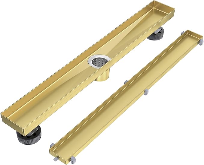 EXF Linear Shower Drain 18 Inch Brushed Gold by EXF