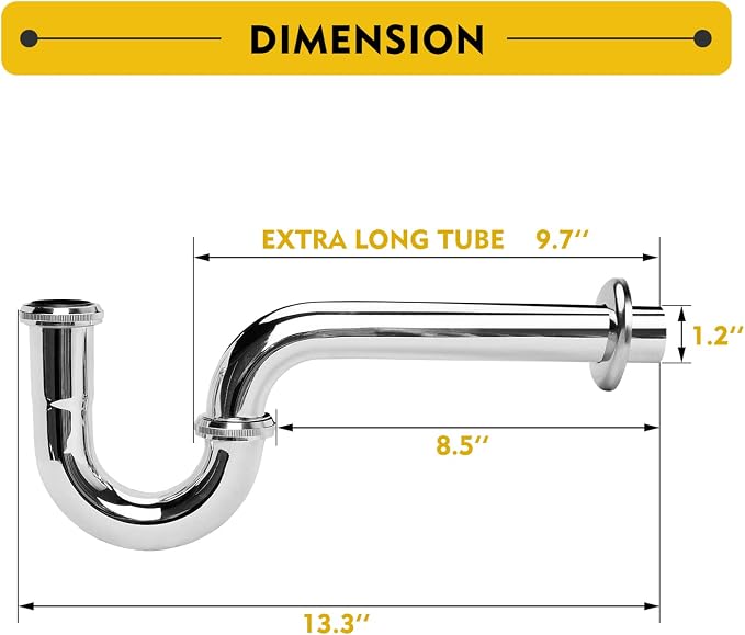 Stainless 2 Pack Steel P-Trap - Image 3