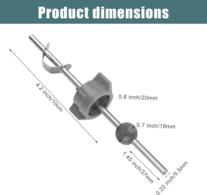 2pcs Sink Drain Parts, Lavatory Pop Up Center Piece Assembly - Image 2