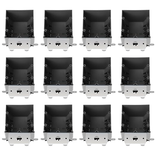 2-Gang Extra Deep PVC Adjustable Electrical Black Box, 34 Cubic Inch – Fire by YQMIGU