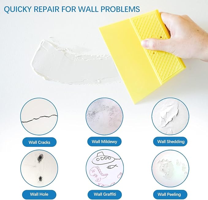 Drywall Repair Kit, Drywall Hole Patch Repair Kit, Wall Spackle Paste 9.8OZ to - Image 4