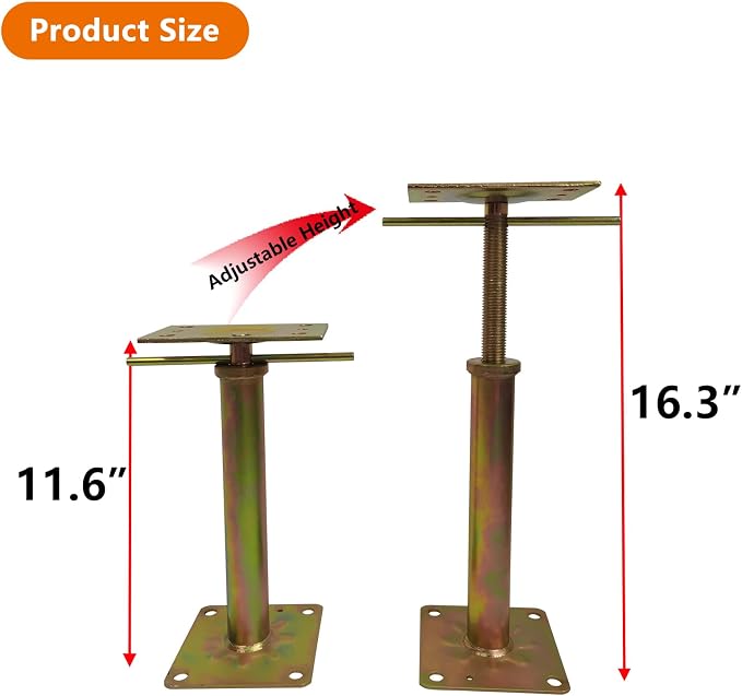 11" - 16" Adjustable House Floor Jack Post Screw Home - Image 3