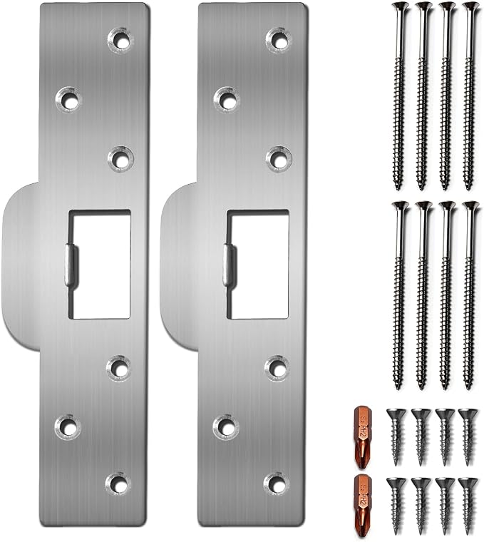 U 9476 Security Latch Strike, Extra Long Door Strike Plate 7", Reinforced by Unknown