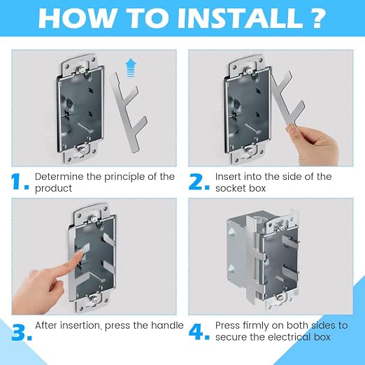 10Pcs Switch Box Support Electrical Box F Clips, Switch Boxs Straps, Strap on - Image 8