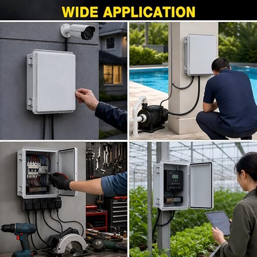 IP67 Outdoor Electrical Junction Box Waterproof 11.4"×7.5"×5.5" | Weatherproof - Image 6