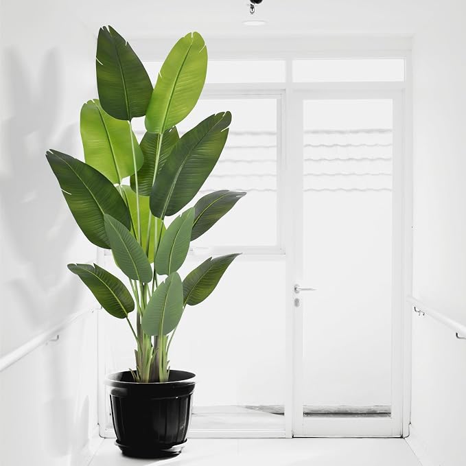 Artificial Bird of Paradise Plant 6Ft Tall Fake Tropical Palm Tree Large Fake - Image 3