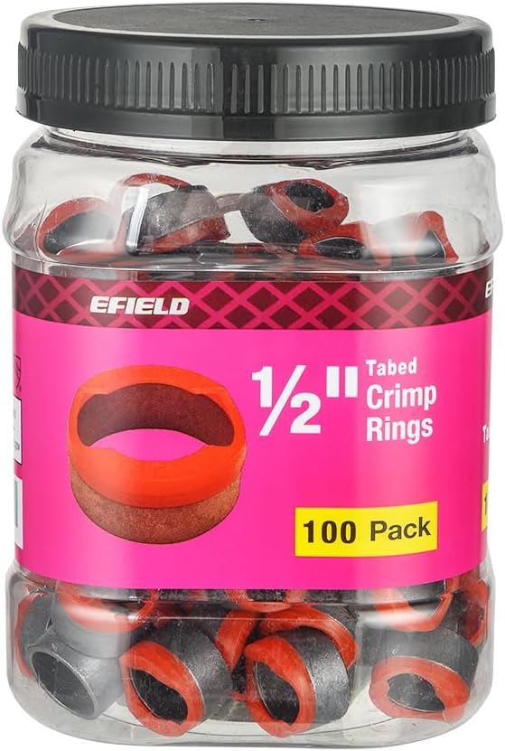 100 piece Pro EFIELD 1/2-inch Pex Copper Crimp Rings - Image 4