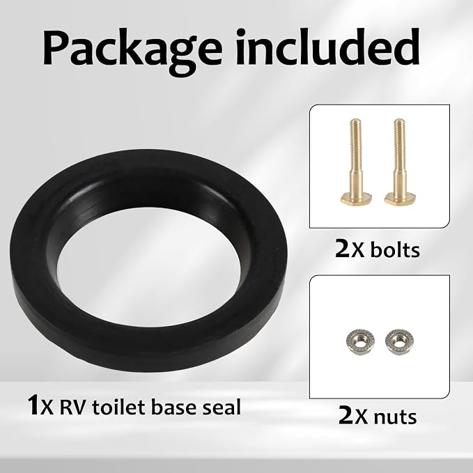 RV Toilet Closet Bolt Flange Seal Kit Replacement Compatible - Image 7