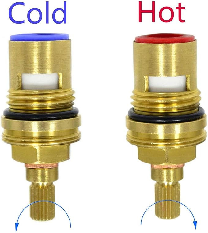 Huashan Replacement Brass Ceramic Disc Stem Cartridge Faucet Valve Quarter Turn - Image 7