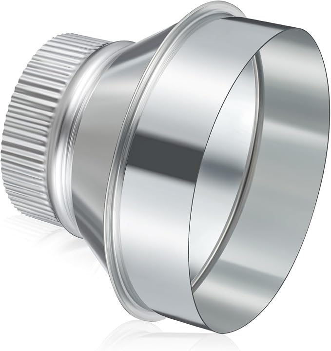 1 Pcs 6 Inch to 4 Inch Duct Reducer Increaser | Galvanized Steel Air Duct by Otoolling