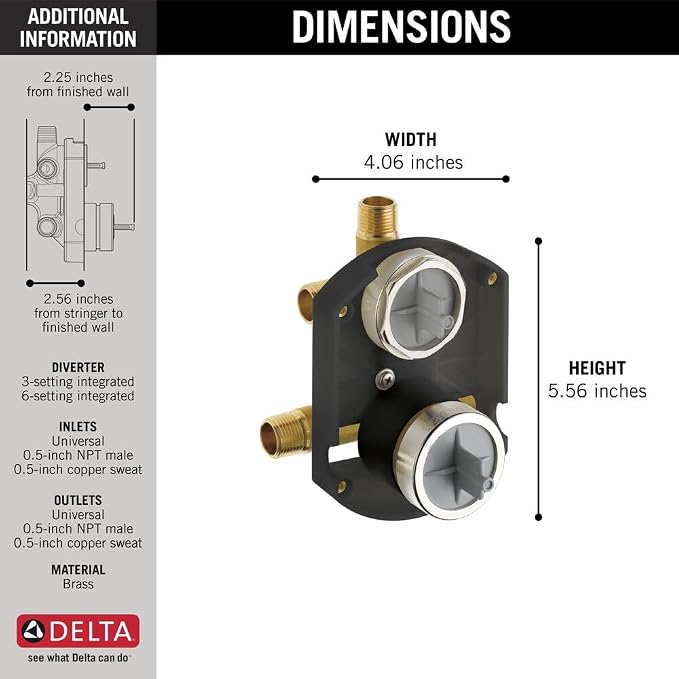 Delta MultiChoice Universal Integrated Diverter Rough - Image 5