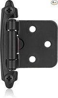 Matte Black Cabinet Hinges, 1/2” Overlay, 4 Pack | by Vallecloud