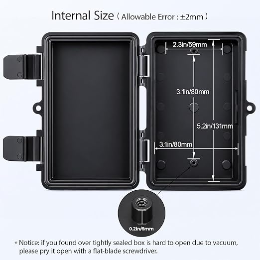 Junction Box IP67 Waterproof Electrical Box Outdoor ABS Plastic Hinged Shell - Image 4