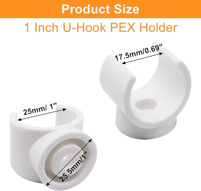 1 Inch PEX Clips Pipe Clamp 25 mm Pipe Hangers Pipe Holder PEX Tubing Clamps - Image 2