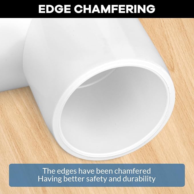 4 Way PVC Fittings 3/4 Inch, Furniture Grade Pipe Connector Elbow, 4 Way Side - Image 5