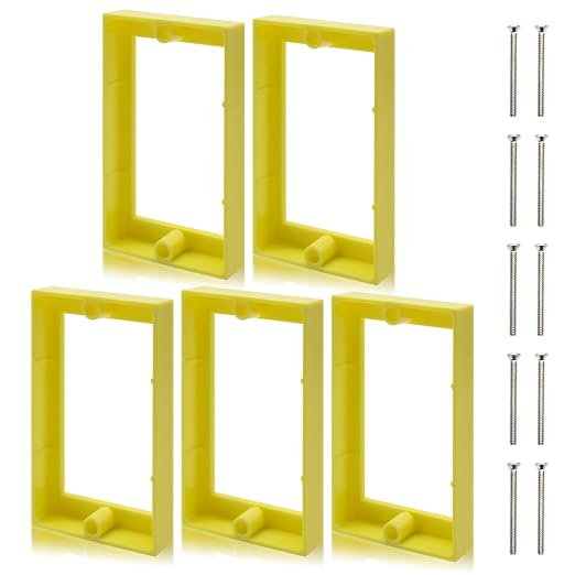 HXH Single Gang Receptacle Outlet Box Extender, 1/2 Inch, 5 Pack | by HUIXHAO
