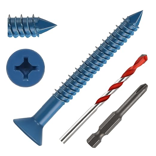 1/4" x 2-1/2" Concrete Screws, Brick or Stucco by Unknown