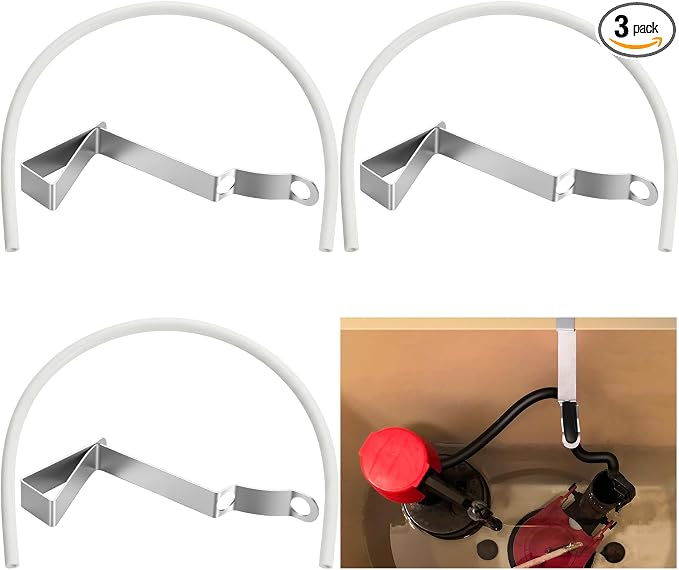 Pushglossy 3 Pack Refill Tube and Clamp Replacement Toilet Repair Kit Flexible by Pushglossy