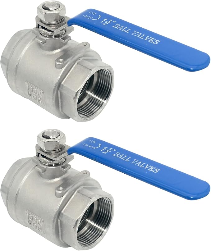 DAN SPEED 1-1/2" MPT Female 316 Stainless Steel Full Port Ball Valve Vinyl by DANSPEEDBALLVALUES