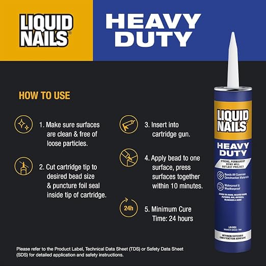Liquid Nails Heavy Duty 10 oz. Tan Solvent-Based Construction Adhesive - Image 3