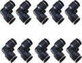 3/8" Push Elbow Union, 10 Pack, Plastic & Stainless Steel, Air Fitting by ROZESAZZ