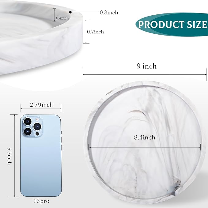 Silicone Bathroom Tray Coffee Table Decor Perfume Organizer, Waterproof - Image 7