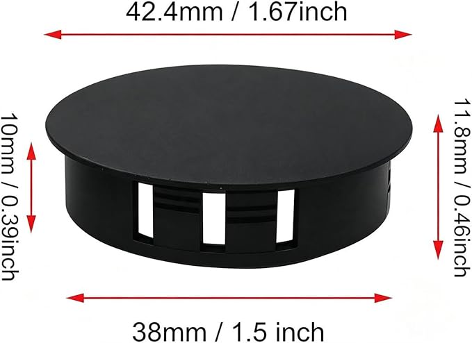 6 Pcs Plastic Hole Plug for Round Holes 1-1/2" Snap in Locking Hole Plugs Round - Image 2