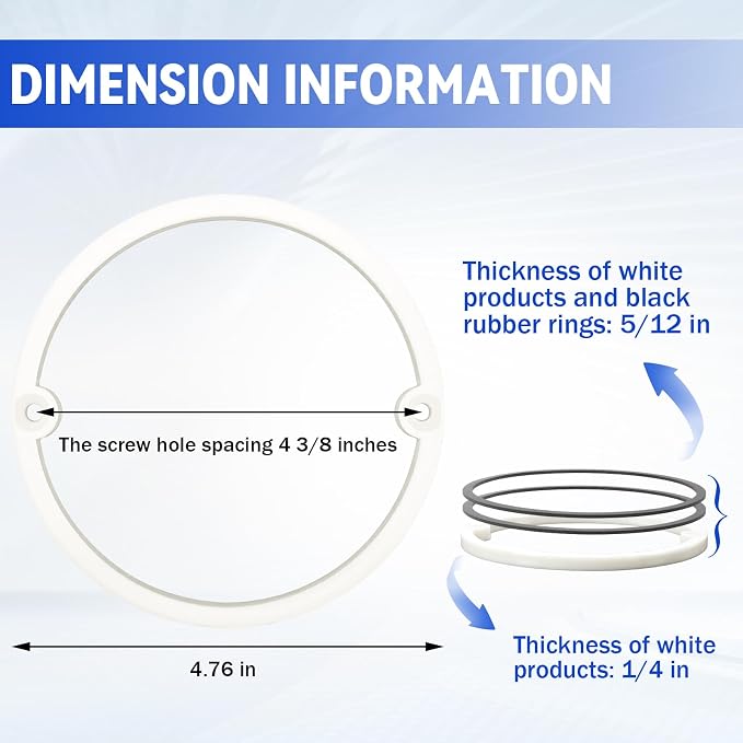 Shower Drain Height Extension Kit Fits 4-3/8" Drain Strainers | Can be Used in - Image 2
