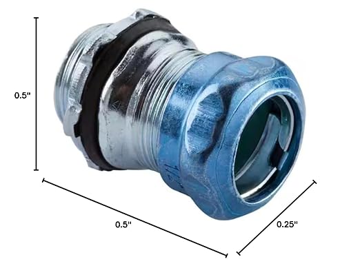 Electrical EMT Conduit Connector, 1-1/4 Inch, Compression, Outdoor Rain-Tight - Image 3