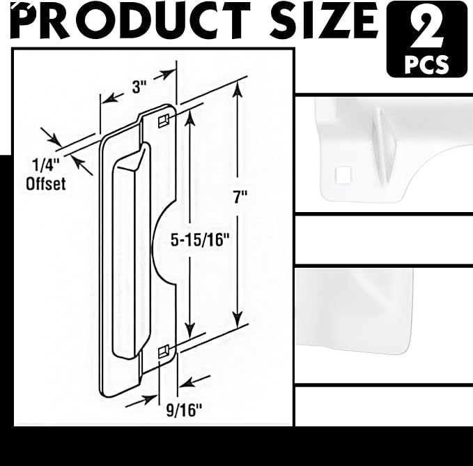 Landhoow 2 Pcs Door Latch Guard Stainless, Reinforcement Ribs Style, Door - Image 2