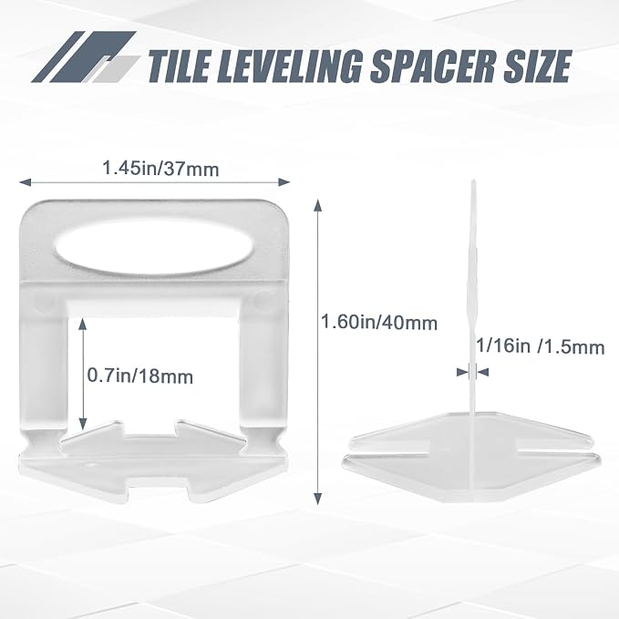 Storystore 5500pcs Tile Leveling Clips 1/8 Inch Tiles Spacers - Image 2