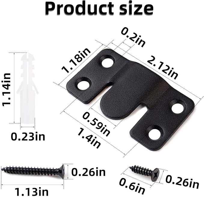 4 Pairs Interlocking Flush Mount Bracket Picture Hanging Bracket Wall Mounting - Image 6