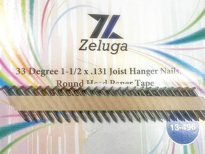 Zeluga 13-496 Joist Hanger Nails, Round Head Paper Tape, 33-1/2 Degree - Image 2