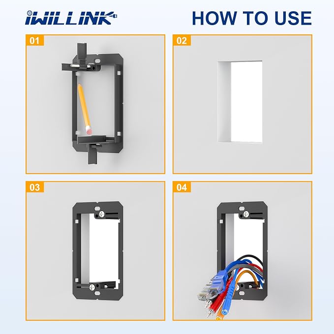 iwillink 1 Gang Low Voltage Mounting Bracket, - Image 4
