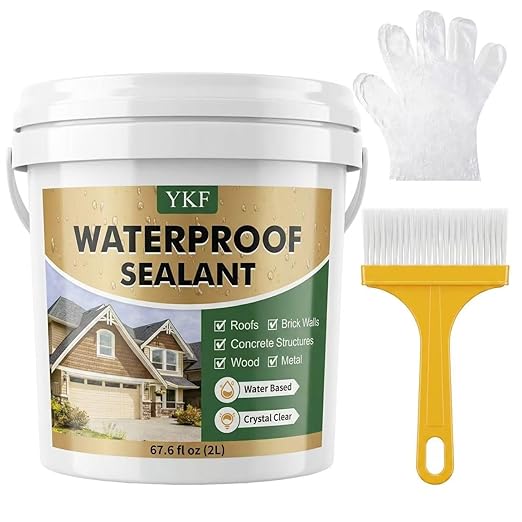 YKF Transparent Waterproof Sealant 68 fl oz, Indoor & Outdoor by ProResultsDIYEase