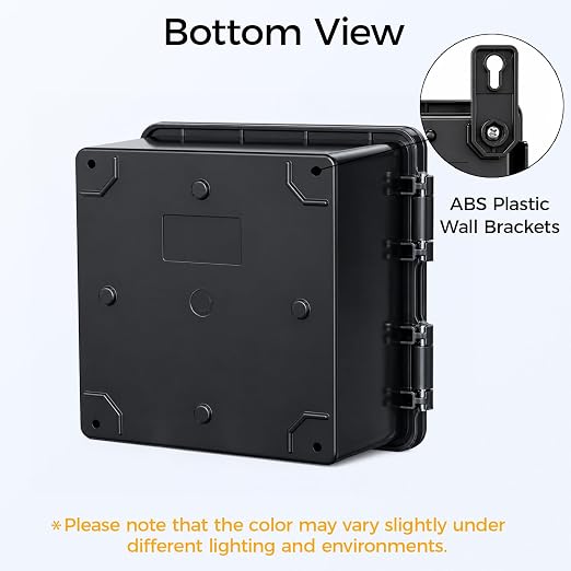 LeMotech Junction Box IP67 Waterproof Electrical Box Outdoor ABS Plastic Hinged - Image 5