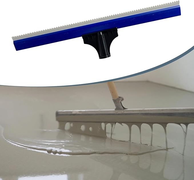 Epoxy Floor Squeegee with Notched Rubber Blade, Soft Rubber Rake - Image 3