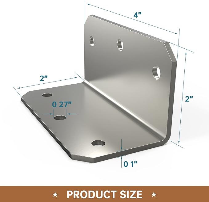 4x2x2 Inch L Brackets Corner Braces - Image 5