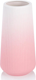 Gradient Pink Ceramic Vase, GUKJOB Small Cute Flower Vase by GUKJOB