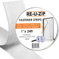 RE-U-ZIP® Hook & Loop Fastener Strips | 24 ft Adhesive Mounting Tape by RE-U-ZIP