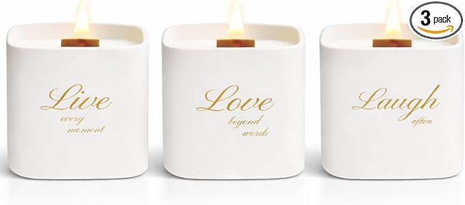 Set of 3 Premium Scented Soy Candles Gift Set | One Life Collection by LumiBrand